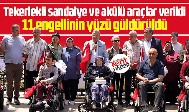 İlkadım Belediyesi 11 engelliye akülü araç teslim ederek yüz güldürdü