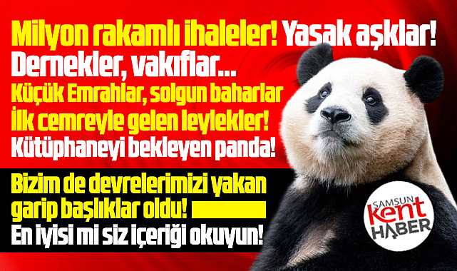 Samsun'da kulislerde milyonluk ihaleler, yine yasak aşklar konuşuluyor! 