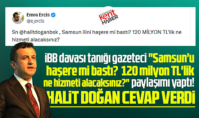 SBB Başkanı Halit Doğan'dan Emre Erciş'e 120 milyonluk ihale cevabı!