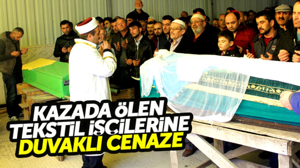 Samsun'da trafik kazasında ölen iki bayan tekstil işçisi son yolculuğuna uğurlandı