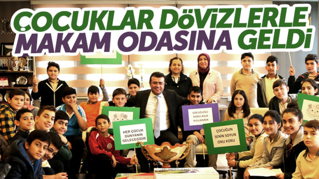 İshak Taşçı'ya 20 Kasım Çocuk Hakları Gününde öğrencilerden sürpriz ziyaret