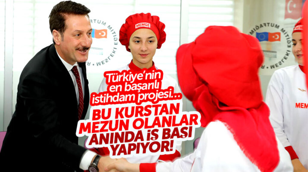 Samsun'da Mesleki Eğitim Mutfağımdan Geçiyor kursuna katılanlar anında iş başı yapıyor