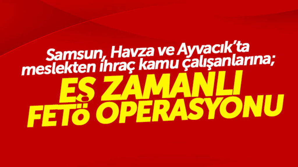 Samsun, Havza, Ayvacık'ta eş zamanlı FETÖ operasyonu: 10 gözaltı