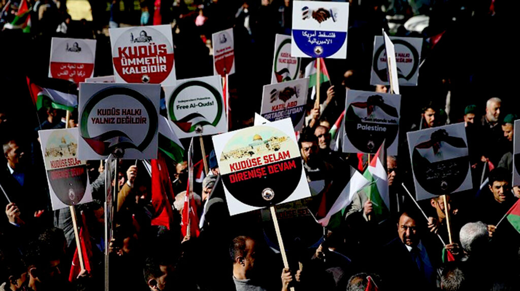 ABD'nin 'Kudüs' kararı protesto ediliyor