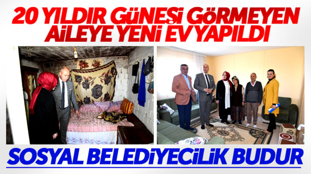 Tekkeköy Belediyesi 20 yıldır güneş yüzü görmeyen aileye prefabrik ev yaptı