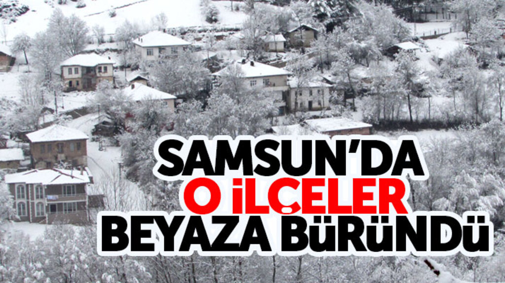 Samsun'un Havza ve Kavak ilçeleri kar yağışının ardından beyaza büründü
