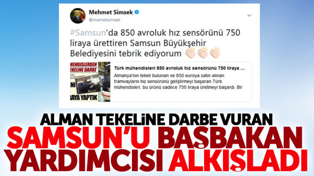 Başbakan Yardımcısı Mehmet Şimşek, 750 TL'ye yerli sensör üreten Samsun'u tebrik etti