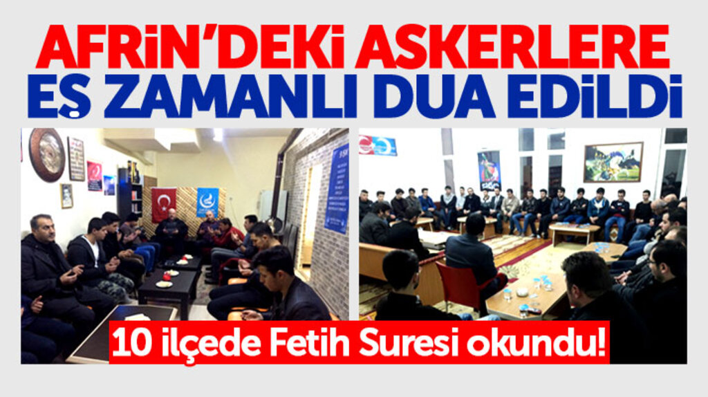 Samsun'da Ülkü Ocakları Afrin'deki askerler için 10 ilçede eş zamanlı dualar etti