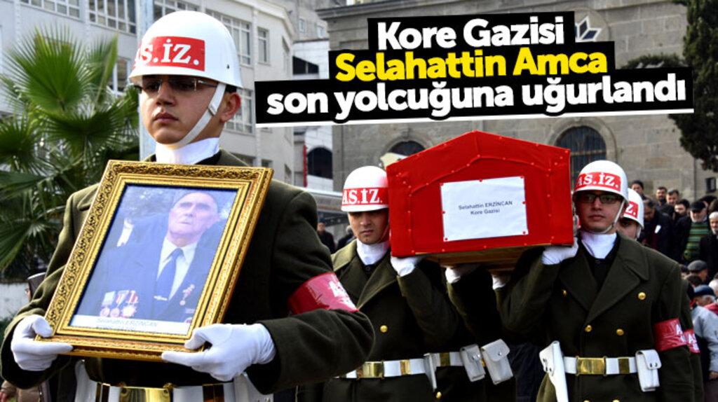 Samsun'da Kore Gazisi Selahattin Erzincan son yolculuğuna uğurlandı
