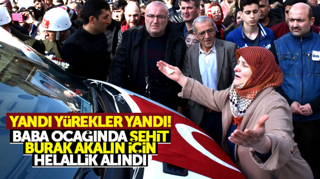 Samsun'da Afrin şehidi Burak Akalın için baba evi Ulugazi TOKİ konutlarında helallik alındı