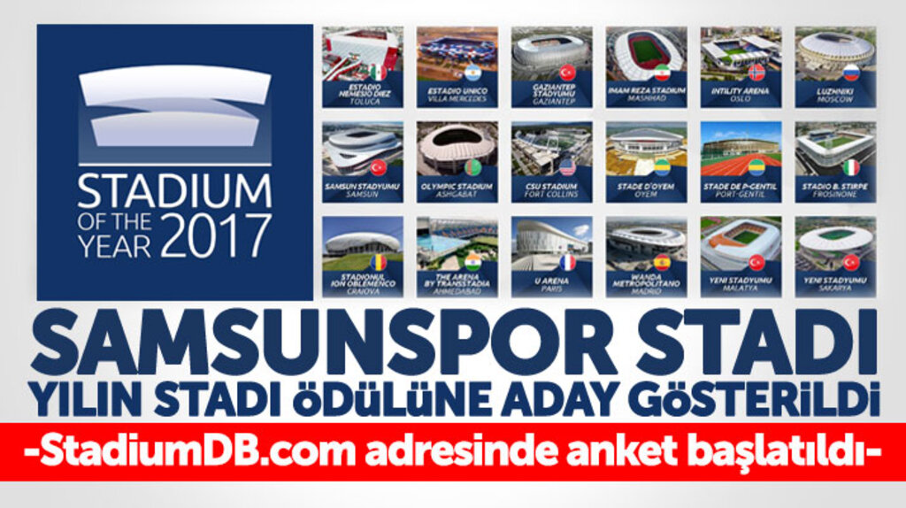 Samsunspor stadı, yılın stadı ödülüne aday gösterildi
