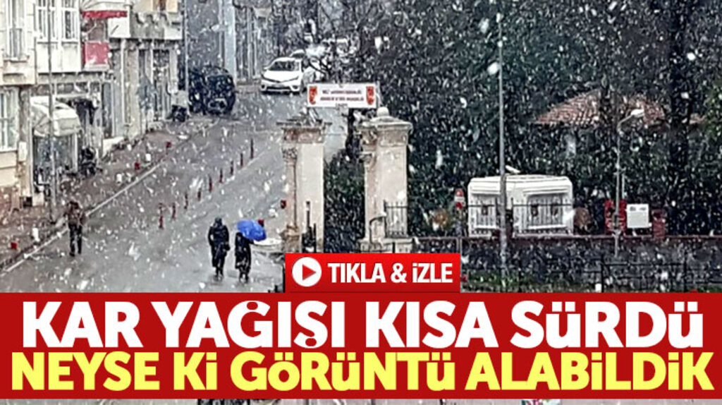Samsun'a kar yağdı ama kısa sürdü!