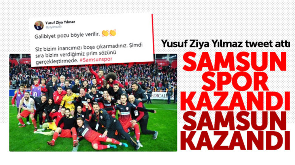 Yusuf Ziya Yılmaz Samsunspor'un Elazığspor galibiyeti pozunu paylaştı 