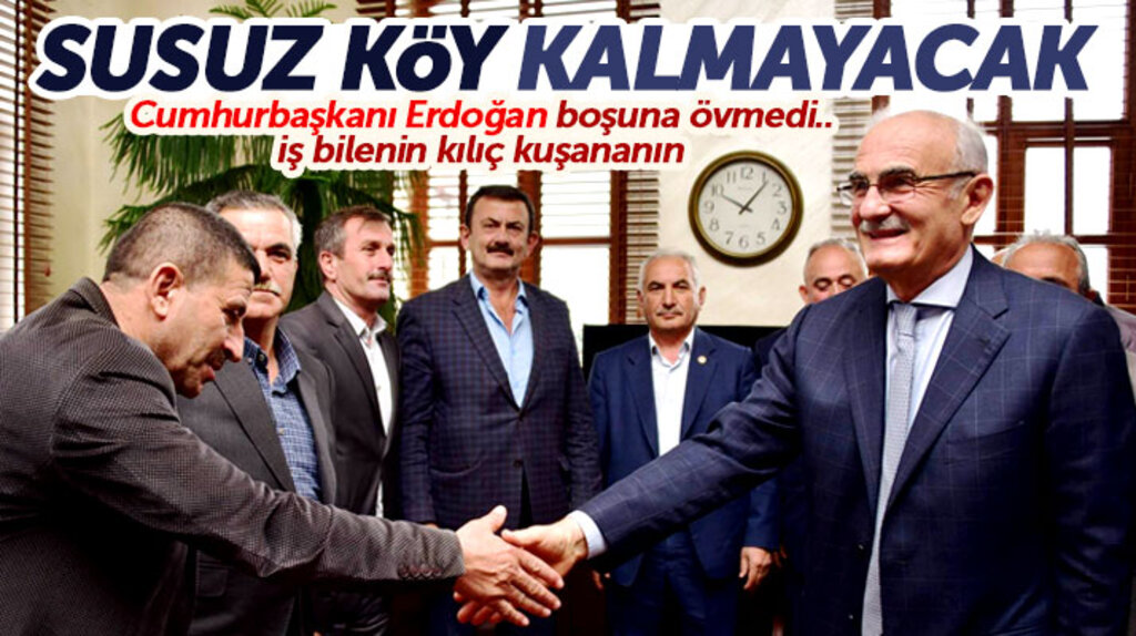 Yusuf Ziya Yılmaz, Alaçam'dan gelen muhtarlarla görüştü: Susuz köy bırakmayacağız