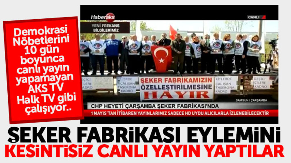 Samsun'da AKS TV hükümet karşıtı Şeker Fabrikası mitingini canlı yayın yaptı
