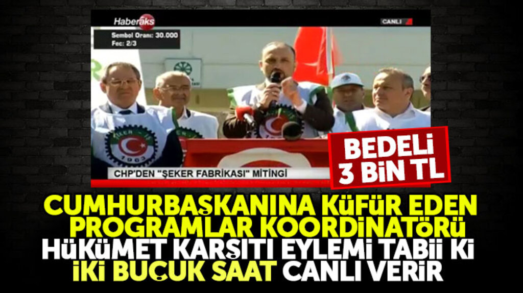 Samsun'da AKS TV CHP'nin Şeker Fabrikası mitingini ücret karşılığı canlı yayınlamış 