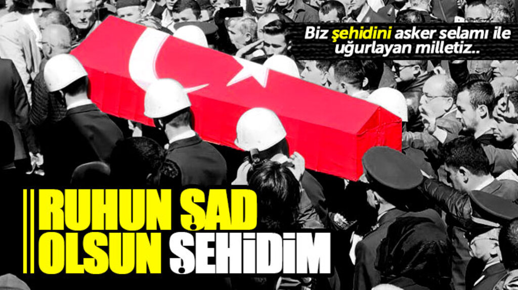 Samsun Bafra'da şehit astsubay üstçavuş Tolga Pehlivan toprağa verildi