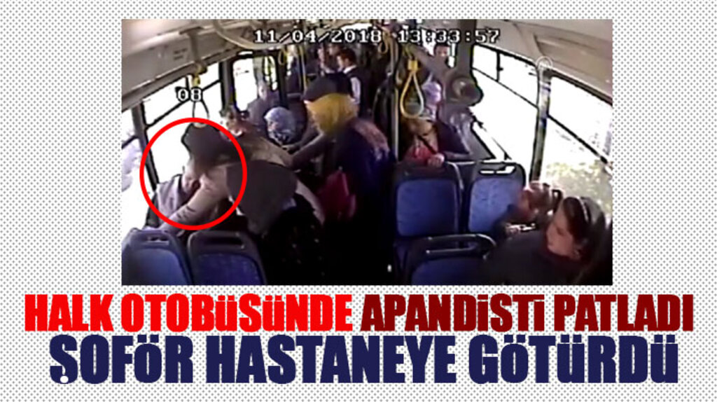 Samsun'da özel halk otobüsünde apandisti patlayan adamı şoför hastaneye götürdü