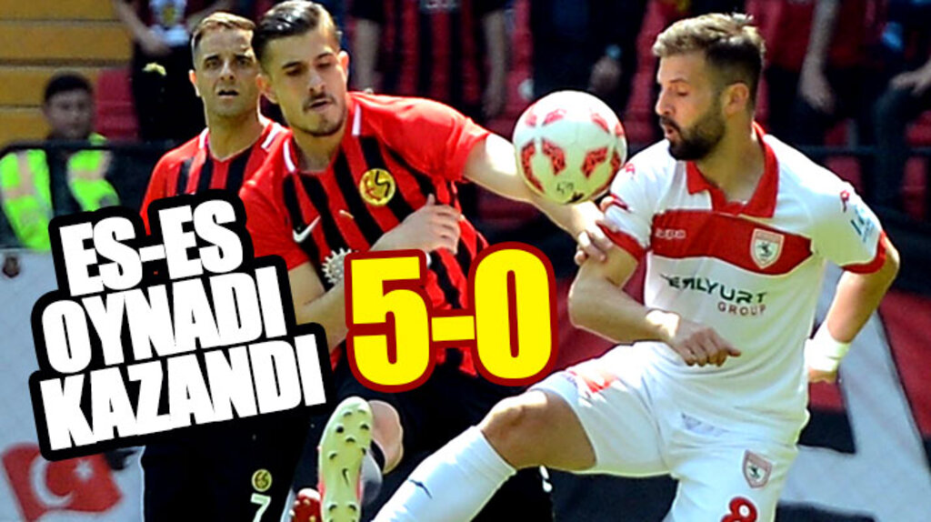 Samsunspor deplasmanda karşılaştığı Eskişehirspor'a 5-0 yenildi