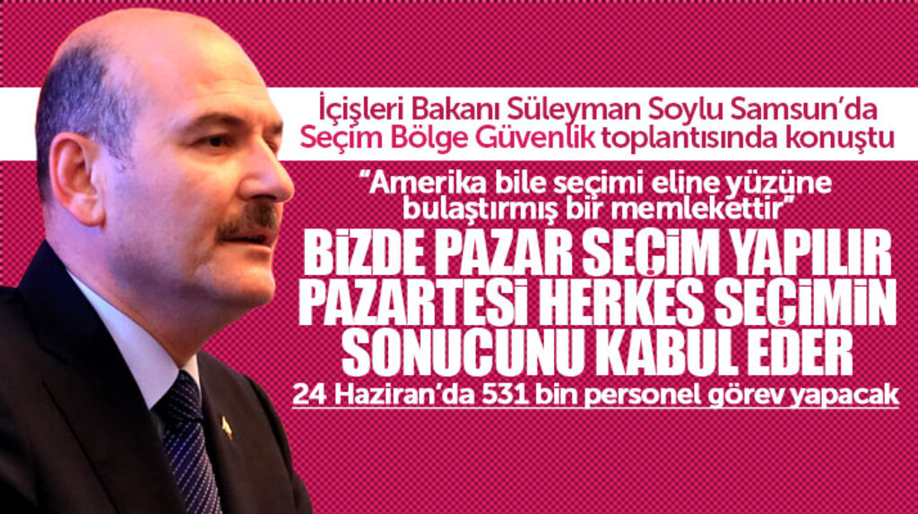 Süleyman Soylu Samsun'da Seçim Bölge Güvenlik toplantısında konuştu