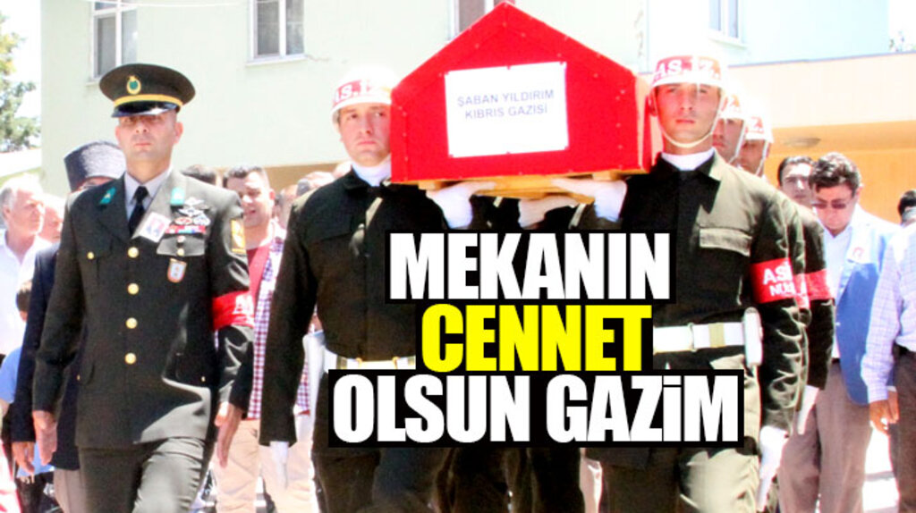 Samsun Bafra'da Kıbrıs Gazisi Şaban Yıldırım son yolculuğuna uğurlandı