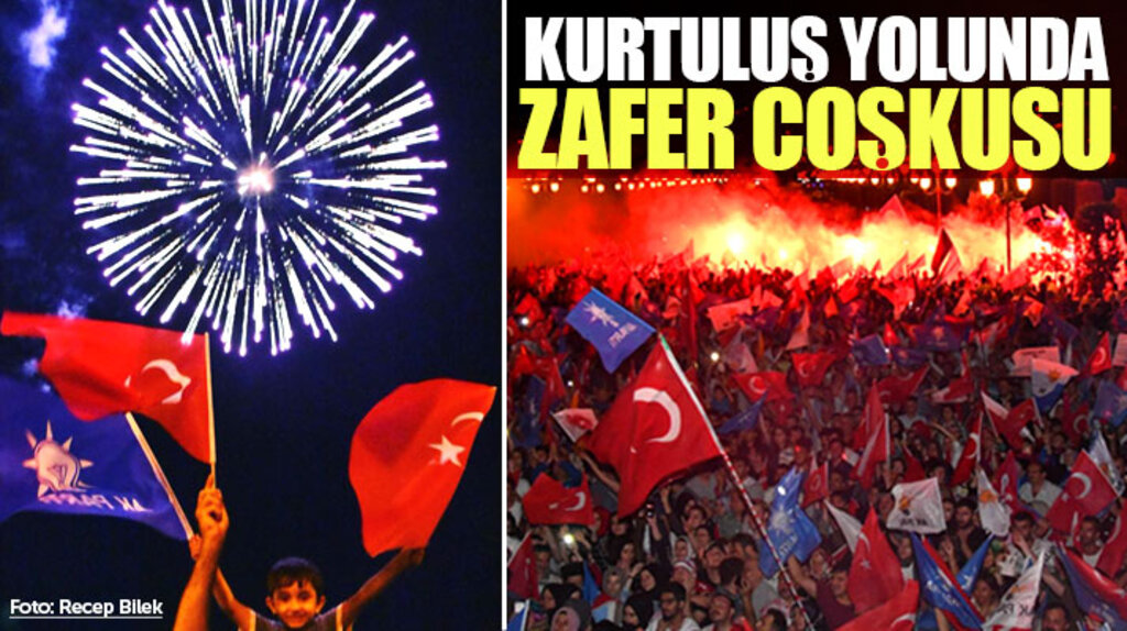Samsun'da AK Partililer Kurtuluş Yolunda 24 Haziran seçim zaferi kutlaması yaptı