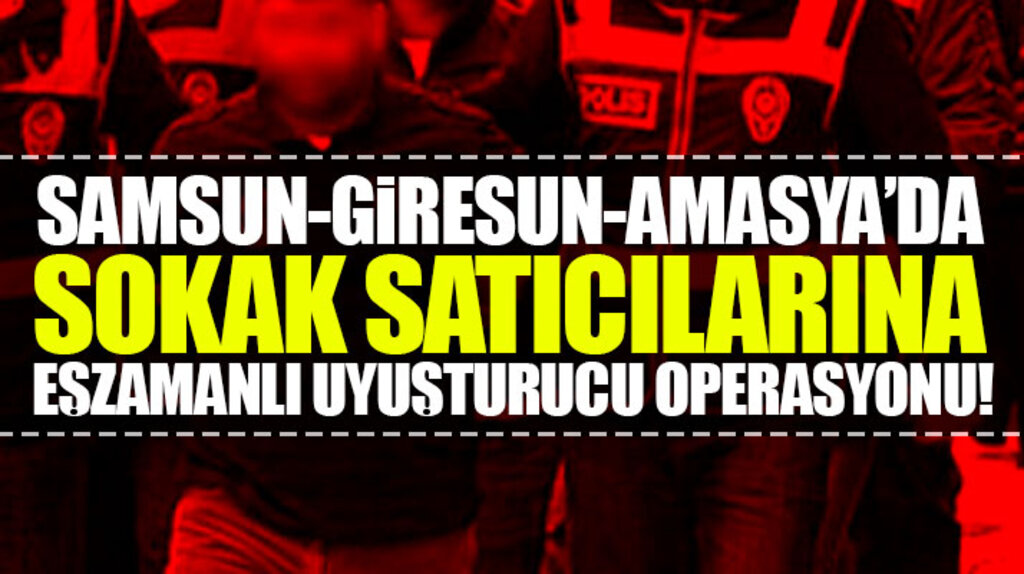 Samsun, Amasya, Giresun'de eş zamanlı uyuşturucu operasyonu! 26 gözaltı