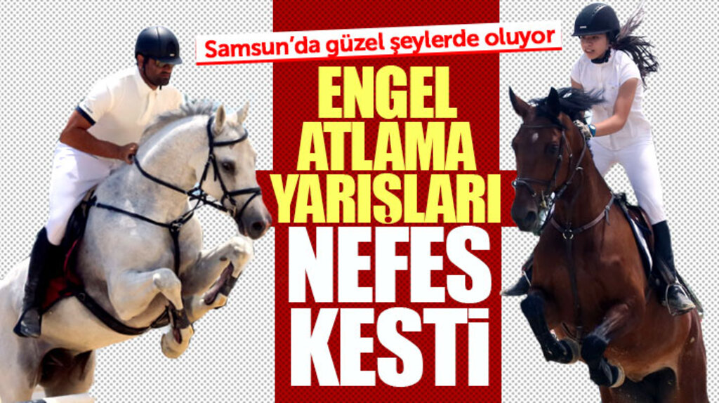 Samsun'da düzenlenen Binicilikte Engel Atlama Anadolu Ligi yarışları nefes kesti