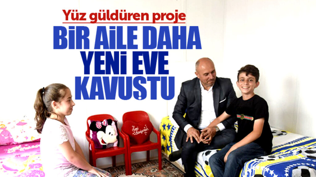 Samsun'da Tekkeköy Belediyesi ihtiyaç sahibi bir aileye daha prefabrik ev yaptı