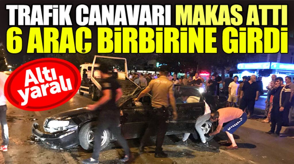 Samsun'da makas atan sürücü zincirleme kazaya neden oldu! 6 araç birbirine girdi