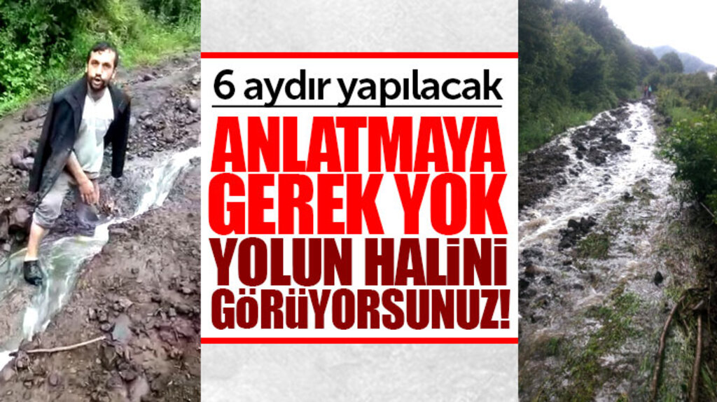 Samsun'un Salıpazarı ilçesi Bıyıklıuşağı mahallesinin yolu 6 aydır yapılmayı bekliyor