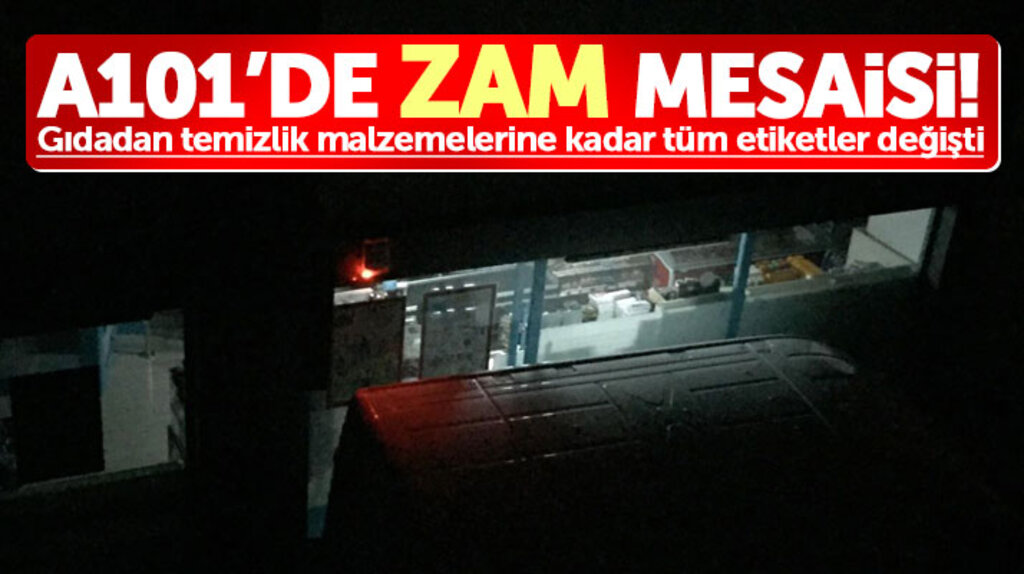 Samsun'da A101 marketlerde personelin gece zam mesaisi