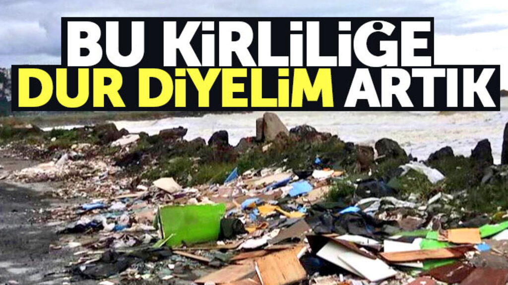 Samsun'da Kirazlık mevkisi sahili çöp ve moloz yığınları ile doldu