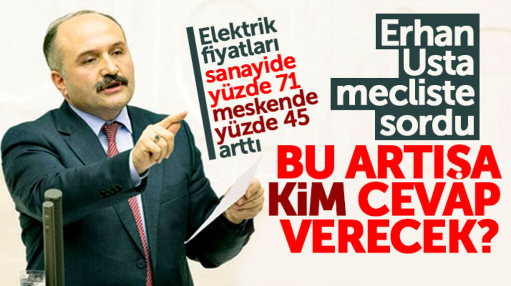 Erhan Usta elektriğe yapılan zamlarla ilgili mecliste soru önergesi verdi