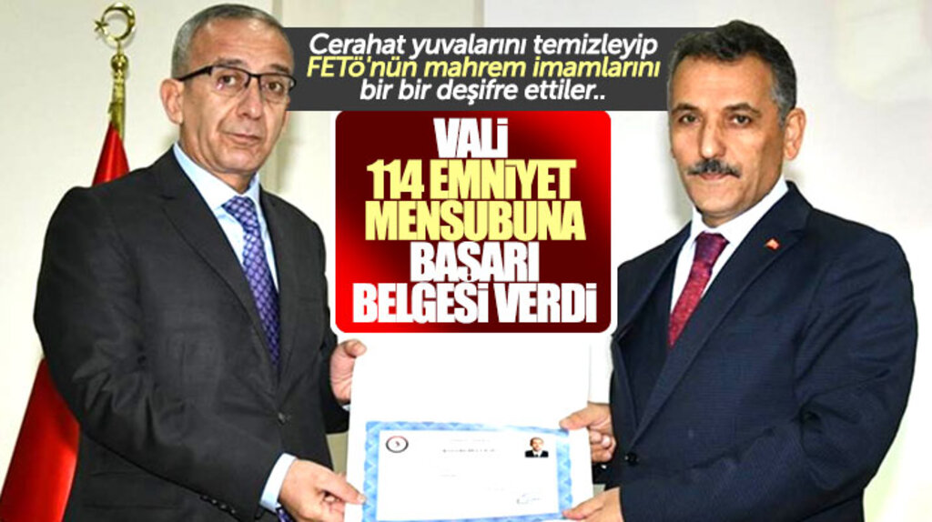Samsun Valisi Osman Kaymak 114 emniyet mensubuna başarı belgesi verdi