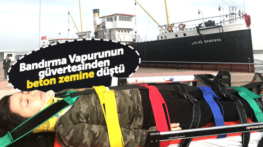 Samsun'da Bandırma Vapurunun güvertesinden düşen öğrencinin kalçası kırıldı