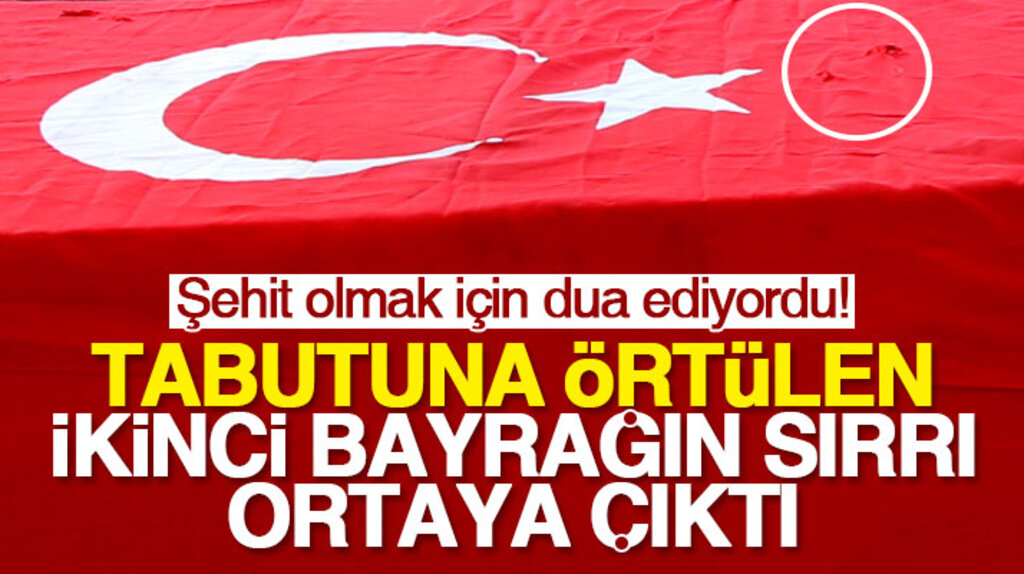 Samsun'da şehit Gökhan Bayram'ın tabutunun üzerine örtülen Türk Bayrağının sırrı