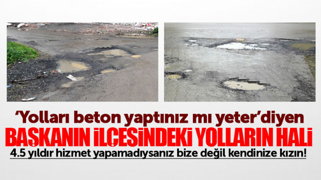 Samsun'un 19 Mayıs ilçesinde yollar adeta köstebek yuvası gibi