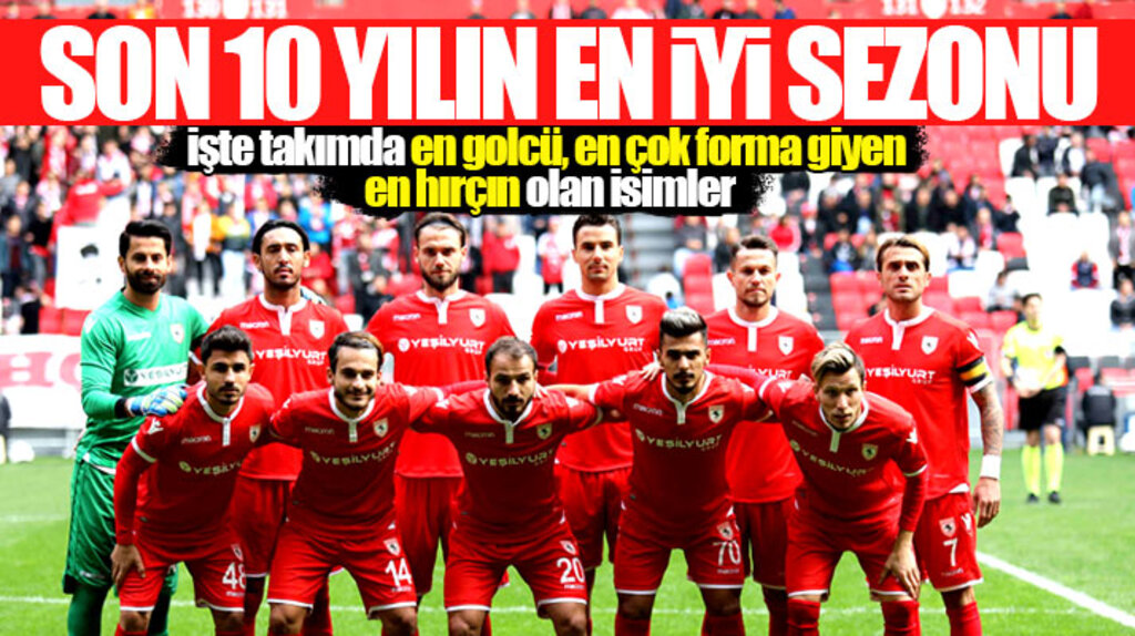 Yılport Samsunspor'da en golcü, en çok forma giyen ve en hırçın futbolcular belli oldu