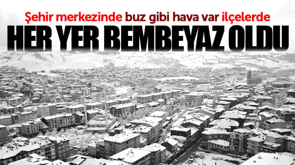 Samsun şehir merkezinde hava buz kesti, ilçeler ise kar yağışı ile beyaza büründü