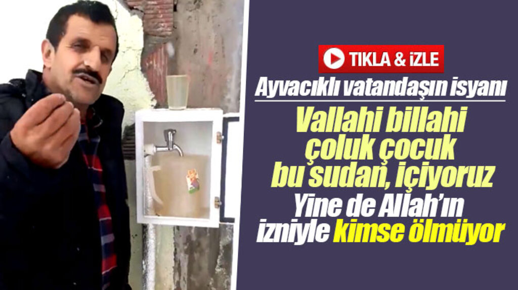 Samsun Ayvacık'ta vatandaştan bulanık akan içme suyuna videolu tepki