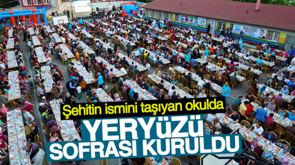 Samsun'da İlkadım Belediyesi Şehit Selman Özay İlköğretim Okulunda iftar verdi