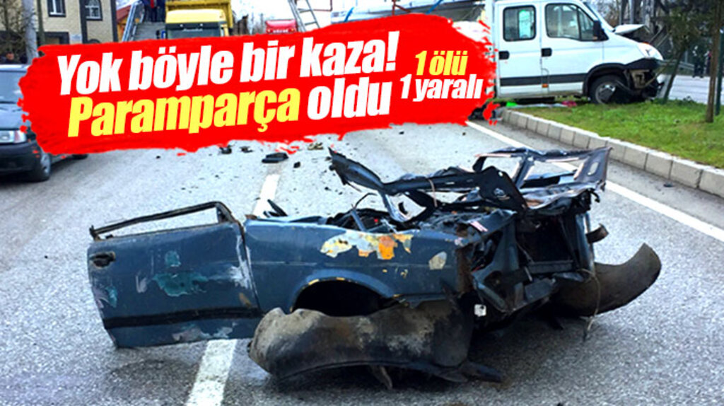 Samsun Terme'de korkunç trafik kazası! Paramparça olan otomobilde sürücü yaşamını yitirdi