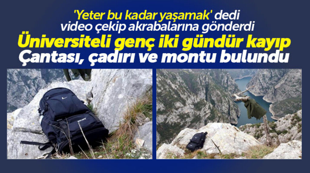 Samsun'da Şahinkaya Kanyonunda kaybolan üniversiteli Türkmen gençten haber alınamıyor