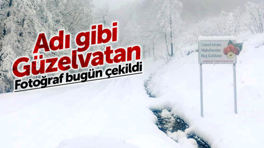 Samsun'un Salıpazarı ilçesi Güzelvatan mahallesinden kar manzaraları