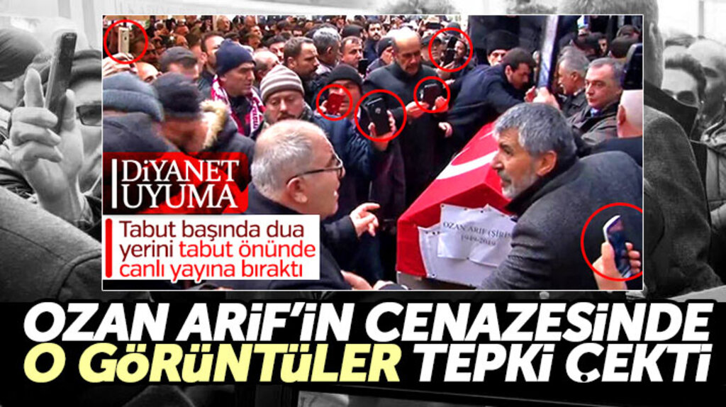 Ozan Arif'in tabutu başında canlı yayın ve öz çekim yapanlar tepkilere neden oldu