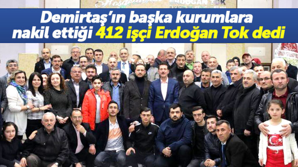 Samsun'da Erdoğan Tok'a Demirtaş'ın başka kurumlara nakil ettiği 412 işçiden destek