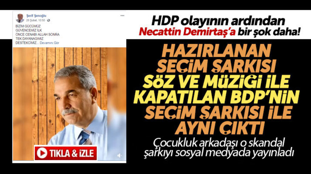 Necattin Demirtaş için hazırlanan seçim şarkısı BDP'nin 2011 seçim müziği ile aynı çıktı