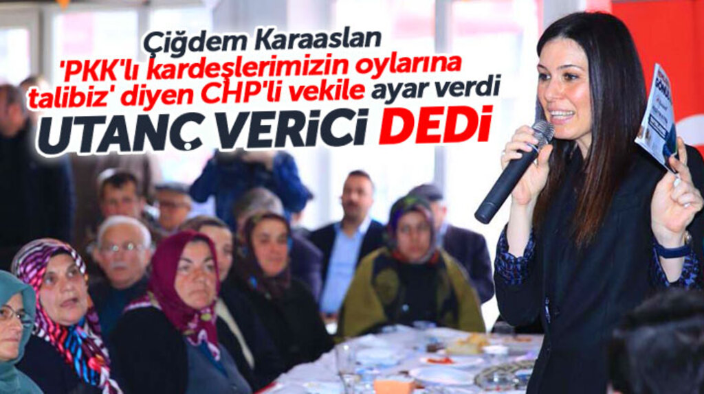 Çiğdem Karaaslan PKK'lıların oylarına talip olduklarını söyleyen CHP milletvekiline tepki gösterdi