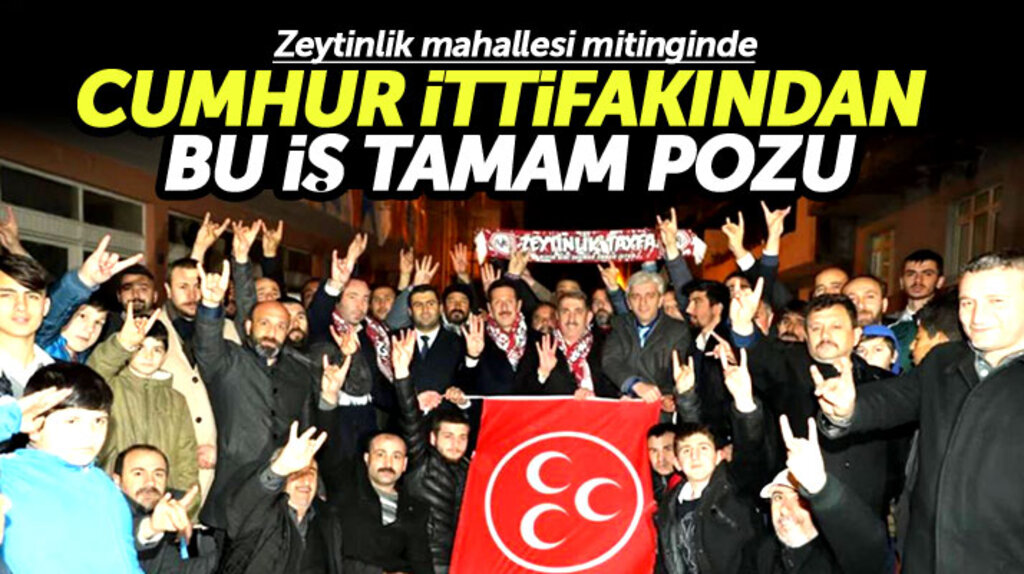 Samsun'da Cumhur İttifakı İlkadım ilçesine bağlı Zeytinlik mahallesinde gövde gösterisi yaptı